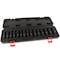 Milton 3/8 in. Drive Deep 6-Point Impact Socket Set, 6-20mm, Steel Coated Black Oxide Finish 15-Piece 1300-SS-02 - alternate 3